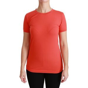 Dolce & Gabbana Short Sleeve Crew Neck TShirt Women Red Tops & T-Shirts
